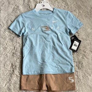 Nike Kids Matching Set in Blue and Tan